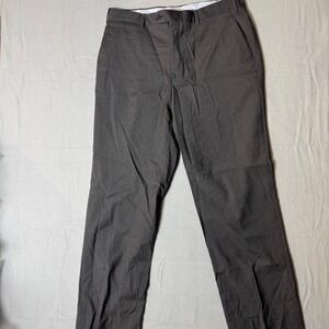 Comero Super 100s Wool Dress Pants Mens 36 Dark Grey Check 6263ANT 150311